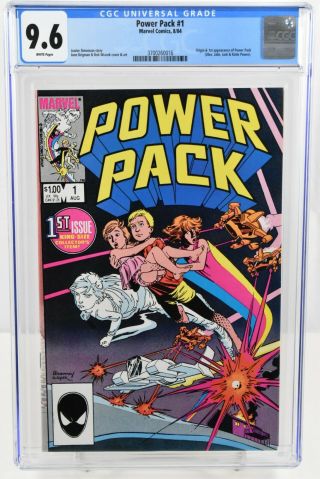 Power Pack 1 (1984) Cgc Graded 9.  6 Origin & 1st App.  Of Power Pack Marvel