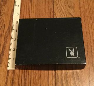 Playboy Deluxe Boxed Bridge Set: 2 Decks Wallet Case Scarce 1970s