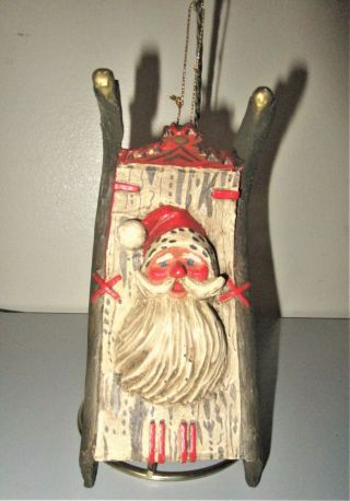 Lou Schifferl Midwest Cannon Falls Santa Claus Sled Sleigh Christmas Ornament