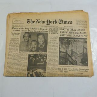 The York Times July 1 1974 Dr Martin Luther King Mother Killed In Church 9a