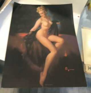 1940s 15 " X 11,  Gil Elvgren Pin Up,  Vision Of Beauty,  Brown & Bigelow