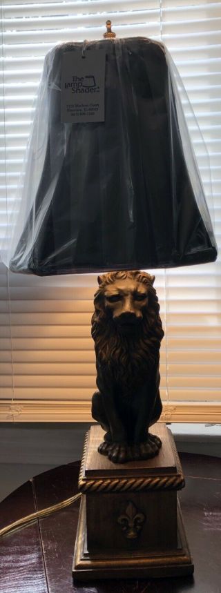 Collectable Lion Table Lamp Shade 26”tall By 5”wide