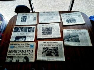 25 Los Angeles Times Apollo 11 Space Moon Landing Papers July Aug 1960 
