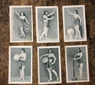 Six Pinup Arcade Cards Exhibit Supply Co.  Art Models Burlesque 1920 3