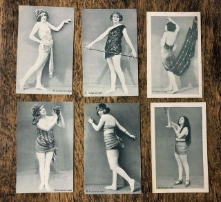 Six Pinup Arcade Cards Exhibit Supply Co.  Art Models Burlesque 1920 2