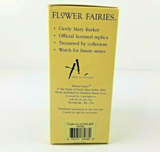 Retired Cicely Mary Barker Forget Me Not Flower Fairy Ornament 86988 Yellow Box 3