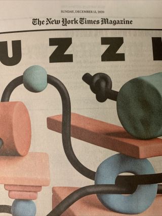 The York Times Special Section Puzzle Mania December 13,  2020 12/13/20 Nyt