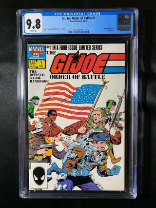 G.  I.  Joe Order Of Battle 1 Cgc 9.  8 (1986) - Wraparound Cover