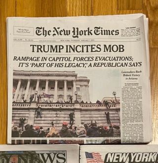 The Nyt York Times Newspaper January 7 2021