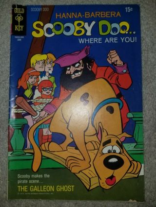 Gold Key 1970 Scooby Doo.  Where Are You 2 Hanna Barbera The Galleon Ghost
