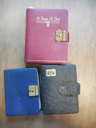 3 Handwritten Diary Journals Young Woman Ww2 Era 1938 - 1945 Idaho Homefront