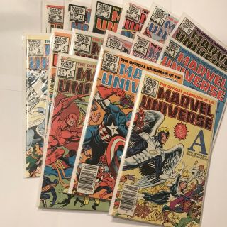 Official Handbook Of The Marvel Universe 1982 Edition 1 - 15 Full Run Near 2