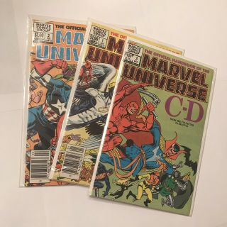 Official Handbook Of The Marvel Universe 1982 Edition 1 - 15 Full Run Near 3