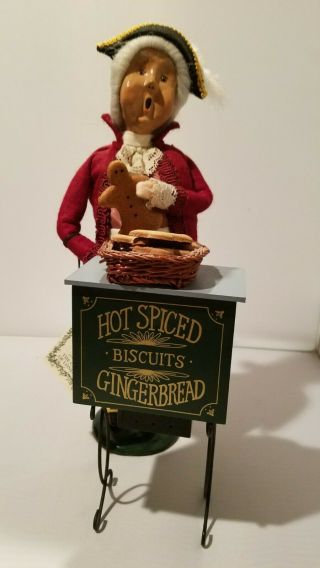 1996 Byers Choice Carolers - Cries Of London - Man Holding Gingerbread & Hot Spiced