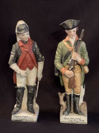 2 Revolutionary War Soldier Figurines Virginia Light Dragoons 1776 Maryland 1777