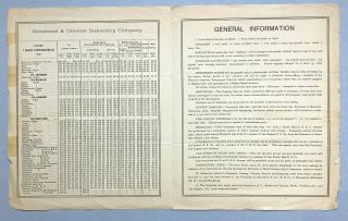1897 Occidental & Oriental Steamship Co Passenger Rates San Francisco To China