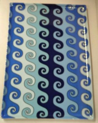 Jonathan Adler - - Carnaby Waves,  Decorative Scale Tray,  Blue Swirl Platter Beach