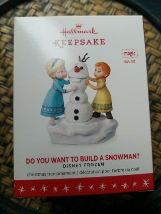 2016 Hallmark Disney Frozen Ornament “do You Want To Build A Snowman” Music