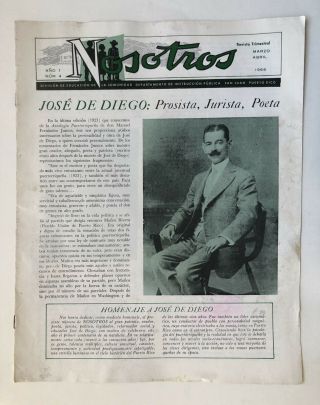 Nosotros 1966 Jose De Diego Revista Trimestral Divedco Dip Puerto Rico