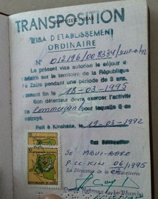 Greece Vintage Expired Cancelled Passport Donco Zair Usa Visa 20