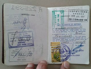 Greece Vintage Expired Cancelled Passport Donco Zair Usa Visa 18