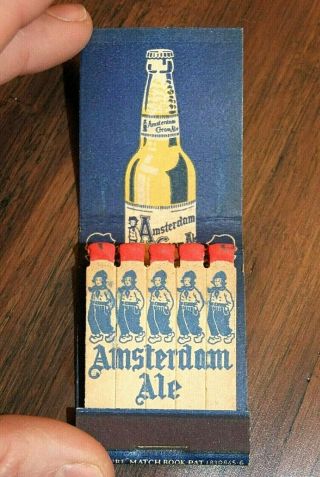 Feature Matchbook Amsterdam Ale,  Ny Beer Brewing,  Cool Images Inside Full