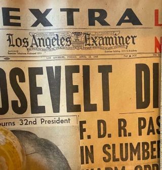 14 Los Angeles Newspapers Fdr Roosevelt Death And Funeral April 1944