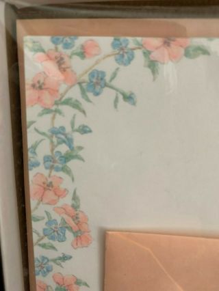 Vintage Nos Floral Scented Hallmark Stationery Box Set Letter Writing Paper