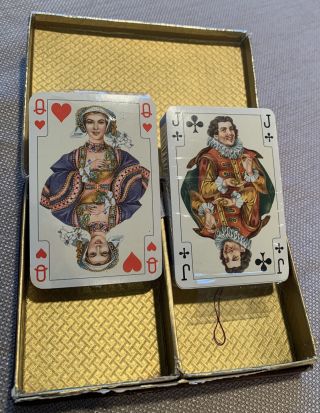 Vintage / Antique Piatnik Wien Double Deck Playing Cards W/ Instructions