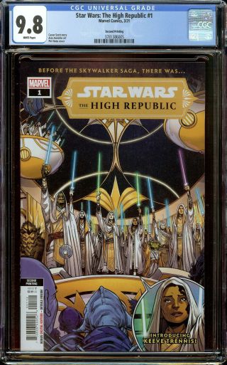 Star Wars High Republic 1 2nd Print Cgc 9.  8 Wp - 1st Keeve Trennis In Comics