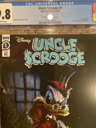 Uncle Scrooge 1 CGC 9.  8 Gabriele Dell’Otto Trade Variant Scorpion 2