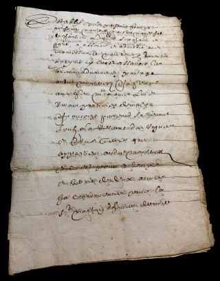 Antique Manuscript 1659 8 Pages