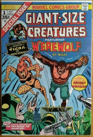 " Giant - Size Creatures 1 " 1st App.  Tigra W/ 2002 Series & 1998 Werewolf By Night