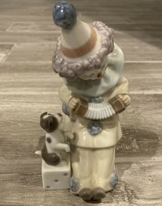 Lladro Figurine Pierrot With Concertina Clown Puppy Dog 5279 No Box