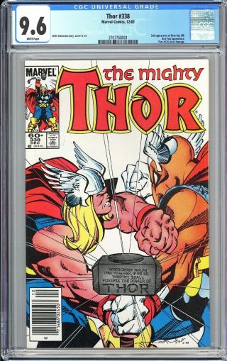 Thor 338 Cgc 9.  6 White Pages (1983) 3707768001 2nd App.  Beta Ray Bill