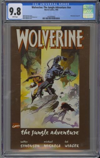 Wolverine: The Jungle Adventure Nn Cgc 9.  8 Nm/mt Wp Annual 1 Marvel 1990 Rare