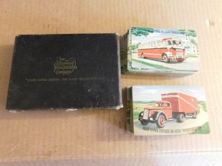 Vintage England Transportation Company Playing Cards W/case 2 Diff.  Decks