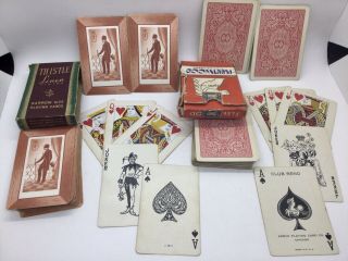 Vintage Playing Card Decks Arrco Club Reno And Thistle Butler