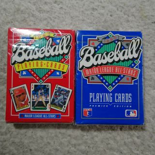 Sealed: Mlb 1990 & 1991 Major League Baseball All - Star Playing Cards Poker