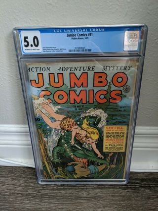 Jumbo Comics 51 Cgc 5.  0 1943