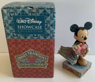 Disney Traditions Showcase Enesco Jim Shore Mickey With Heart Figurine W/ Box