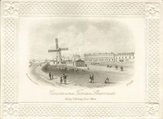 Constantia Terrace - Sheerness Steel Engraving With Vignettes