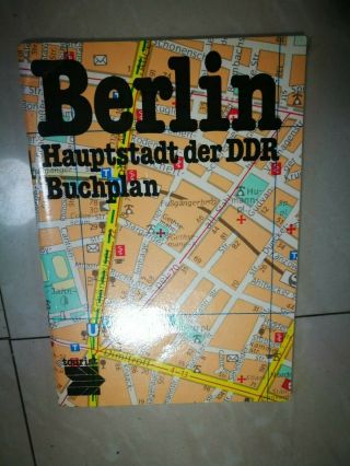 Ddr Gdr East Germany Map Of Berlin Capitol City Issued By The Government