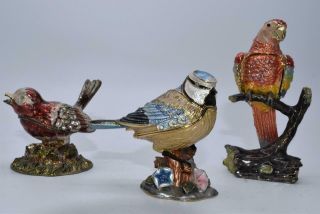 3 Arora Designs Bird Trinket Boxes - Hidden Treasures And Others