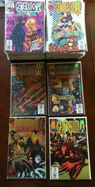 Generation X 1 - 75 Marvel X - Men Comic Book Complete Set 1994 Vf,  /nm