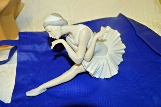 Lladro Ballerina Figurine 4855 “death Of A Swan” Matte Finish Porcelain Woman
