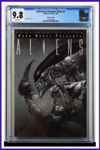 Dark Horse Presents Aliens 1 Cgc Graded 9.  8 Dark Horse 1992 Platinum Comic Book