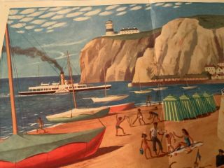 1950’s Poster of Going to the sea painted by John Harwood 12 x 35 1/2 “ 2