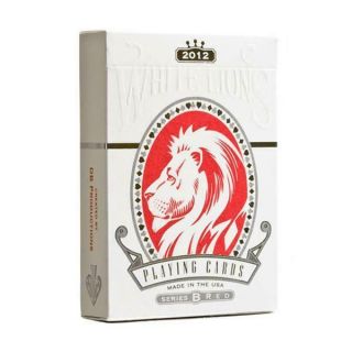 David Blaine White Lions Series B (red) Playing Cards Uspcc Printed In Carat Ds1