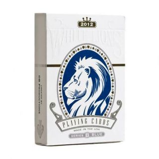 David Blaine White Lions Series B (blue) Playing Cards Uspcc Printed W Carat Ds1